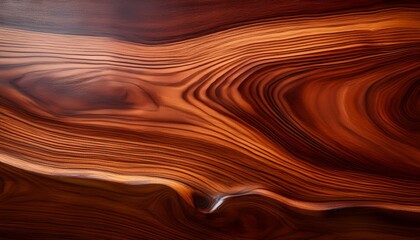 Obraz premium Close Up Of Luxurious Mahogany Wood Showcasing Its Rich Hues And Detailed Grain Ideal For Enhancing Any Space With Elegance