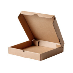 Empty Craft Pizza Box with Open Lid and No Contents Inside