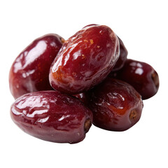 Fresh Sweet Dates Piled on a White Background for Culinary Use