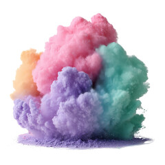 Colorful Dust Explosion on a Black Background in Bright Hues