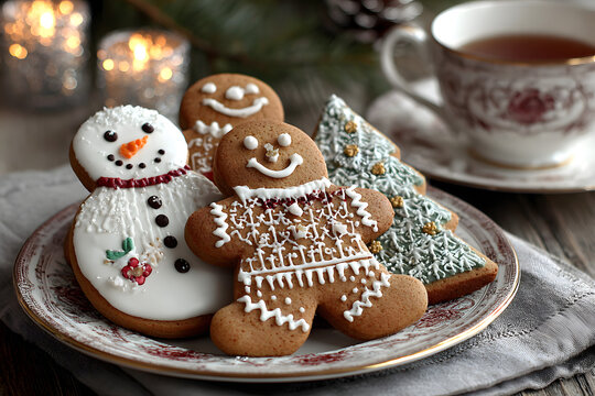 Christmas gingerbread biscuits