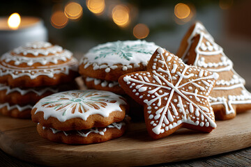 Christmas gingerbread biscuits