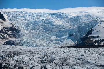 Glacier Svinafellsjokull in Iceland at summer