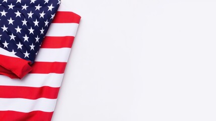Obraz premium America concept. American flag design featuring bold stars and stripes on a clean white background for patriotic themes and celebrations