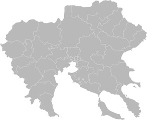 Central Macedonia, Greece – administrative vector map with municipality boundaries (Web Mercator projection, PPT-compatible & fully editable)