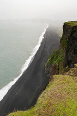 View from Reynisfjall to cape Dyrholaey