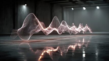 Sound Waves Create Dynamic Patterns in an Abstract Space Generative AI
