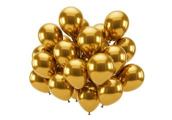 Golden Shiny Metallic Balloons Bunch Decoration for Celebrations