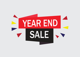 end season sale editable web banner vector art illustration badge icon label template design black and red  shapes and white  bold text . gray  abstract background