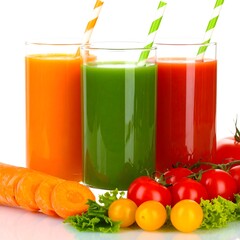 Colorful Vegetable Juices - A Healthy and Refreshing Drink.