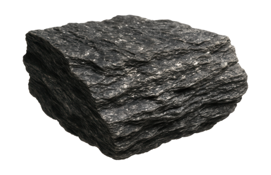 Schist rock featuring shiny mica flakes and a layered texture.