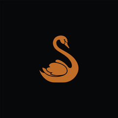 Fototapeta premium Elegant silhouette style minimal swan t-shirt design featuring graceful vector art of a swan, perfect for nature lovers, bird enthusiasts, minimalist fashion fans, animal-themed apparel, and peaceful 