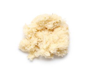 Horseradish sauce on white background