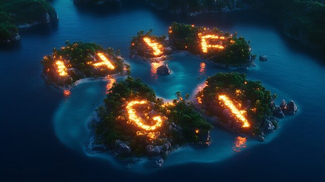 Blue planet Earth sphere in space with continents and ocean, illuminated by sun light against a black night sky of stars
