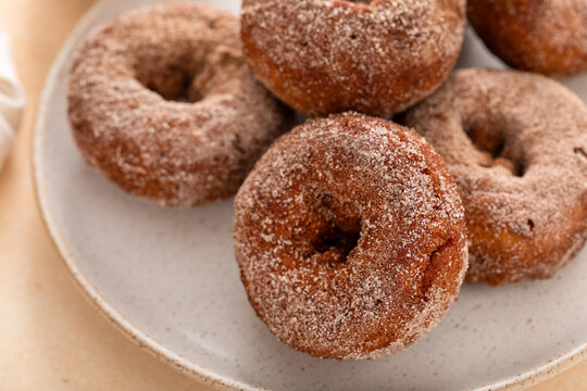 Apple cider or pumpkin spice donuts fall dessert idea