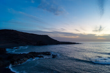 Vivid Sunset Cliffs El Golfo Lanzarote