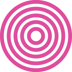 Hand Drawn Concentric Circles Target Doodle Icon Or Abstract Bullseye