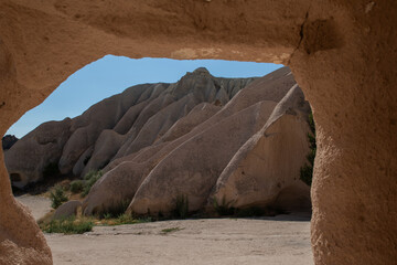Unique Rock Formation Cappadocia Canyon View