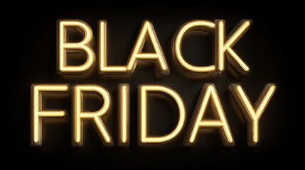 Stunning neon 'Black Friday' sign glows vibrantly, promising massive savings and exciting retail opportunities for shoppers and businesses alike