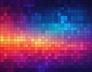 Abstract Pixelated Gradient Background with Vibrant Colors and Geometric Design.
