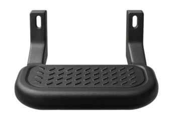 Durable fixed side step with a powder-coated finish.