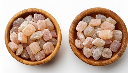 Gum Elemi In The Wooden Bowl Isolated On White Background Top View