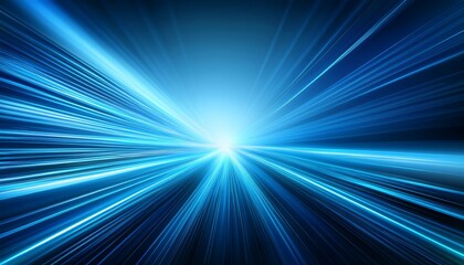 Dynamic Abstract Background With Light Streaks Conveying Speed And Motion In Cool Blue Tones
