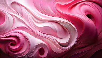 Abstract Digital Art With A Vibrant Gradient Backdrop Of Soft Pink And White Showcasing A Dark Central Area With Textured Swirling Lines