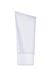 Cosmetic plastic tube on a white isolated background