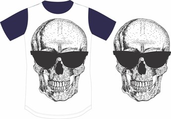 RockRoll SkullShirt Art