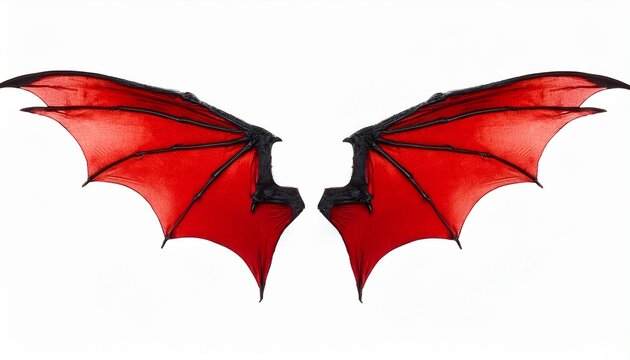 Devil Wings Isolated On White - Powered by Adobe
