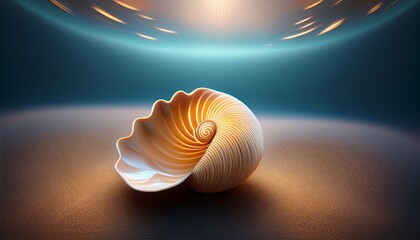 3D Vector Illustration Of A Seashell