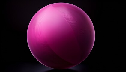 Abstract Pink Sphere Edge Fades To Black