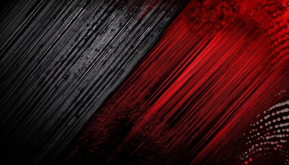 Abstract Black And Red Grunge Background With Diagonal Lines And Dots