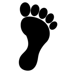 Monochrome Bigfoot Footprint, Symbol of Cryptozoology, Mystery, and the Elusive Sasquatch Legend
