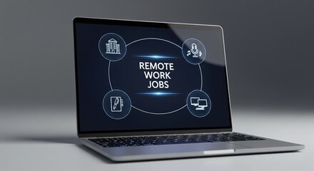 Conceptual image illustrating remote work opportunities and job options.