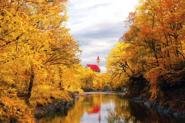 秋の滝上町の風景
