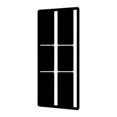 Abstract black rectangle with white grid lines and rounded corners design