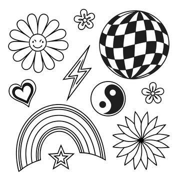 black white vector pack swirl pattern checke.svg