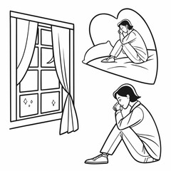 line vector art person sitting with knees up h.svg