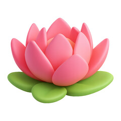 Fototapeta premium PNG Serene pink lotus blossom.