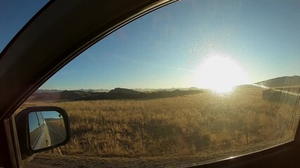 sensación de libertad y paz. Carretera Dorada al Sol.Estilo de Vida Libre y Aventurero