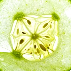 Translucent Citrus Slice - A Detailed Look at Fruit Anatomy.