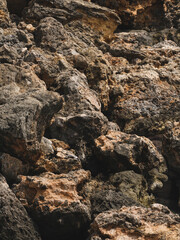 abstract shapes of mountain rock structures