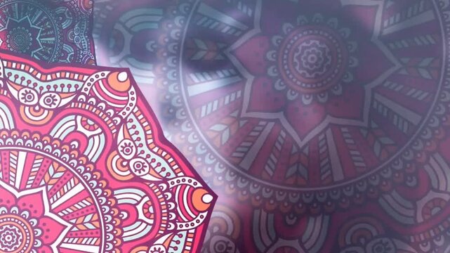 abstract colorful background with floral pattern