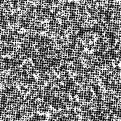 Black halftone dots create a camouflage-like texture with dense pixelation on gray. Vector illustration for bold design.