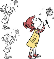 Anime girl character dancing joyfully with pink hair and yellow dress dynamic pose isolated on transparent background