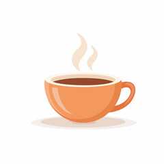 Hot Coffee Cup with Steam Icon Design