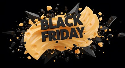 Dynamic Black Friday design with a burst effect, evoking a sense of energy and excitement