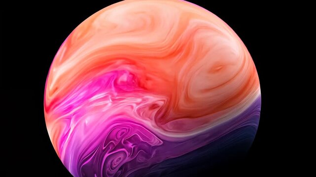 Celestial Swirl of Colors: A mesmerizing celestial sphere, swathed in an ethereal dance of vibrant hues, inviting contemplation and wonder. 